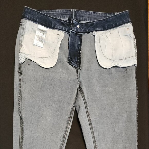 Kensie Blue Jeans Size 6/28 Skinny Ankle Faux Pearl & Rhinestone Design - Picture 4 of 16